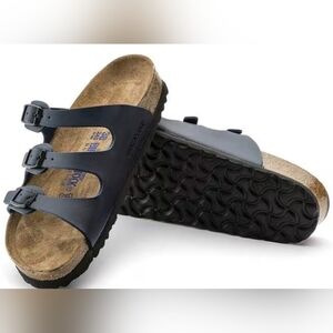 Birkenstock Florida Soft-footbed Birko-flor Sandals Size 39-L8-M6.